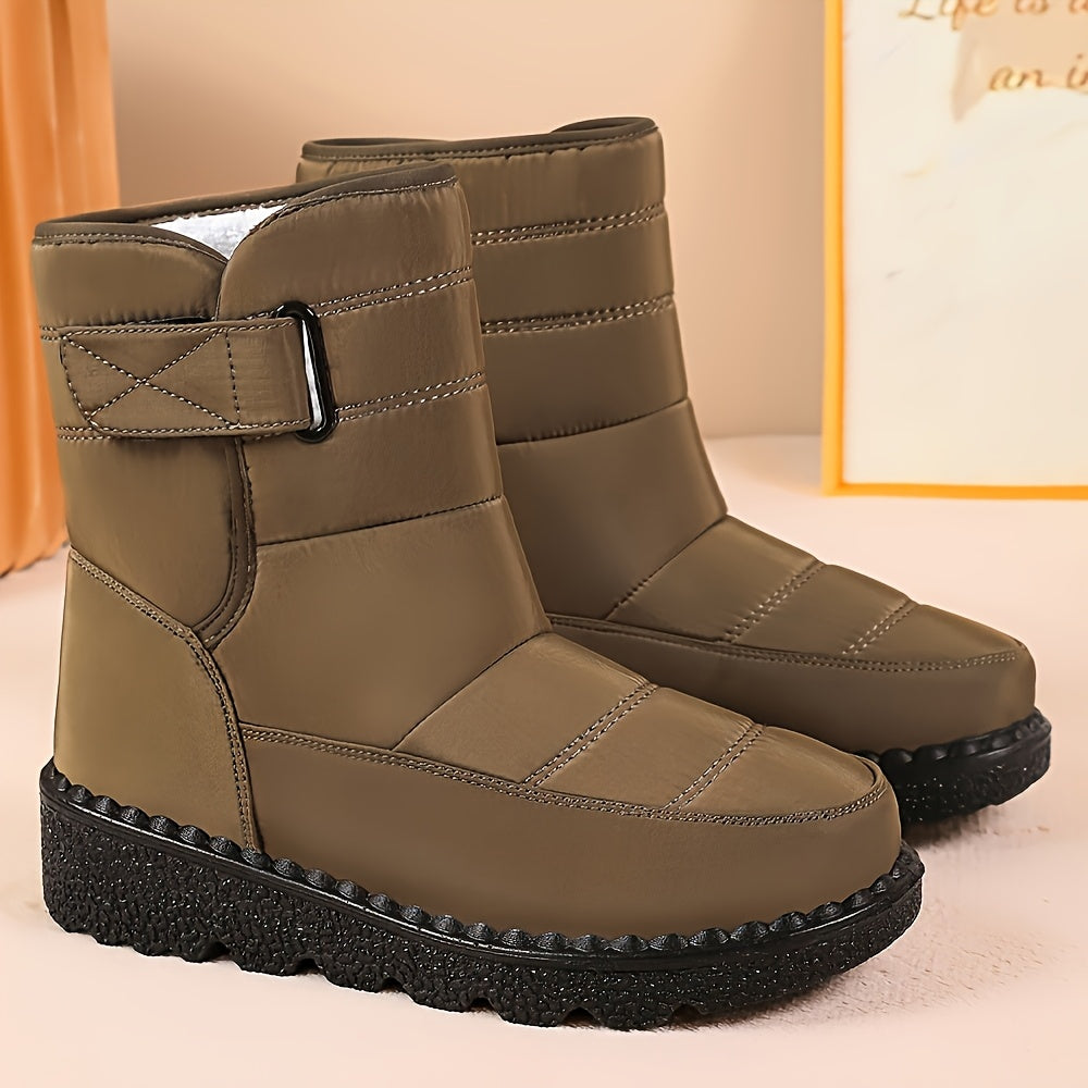 Women's Padded Thickened Mid-Calf Boots for Casual Wear and Walking