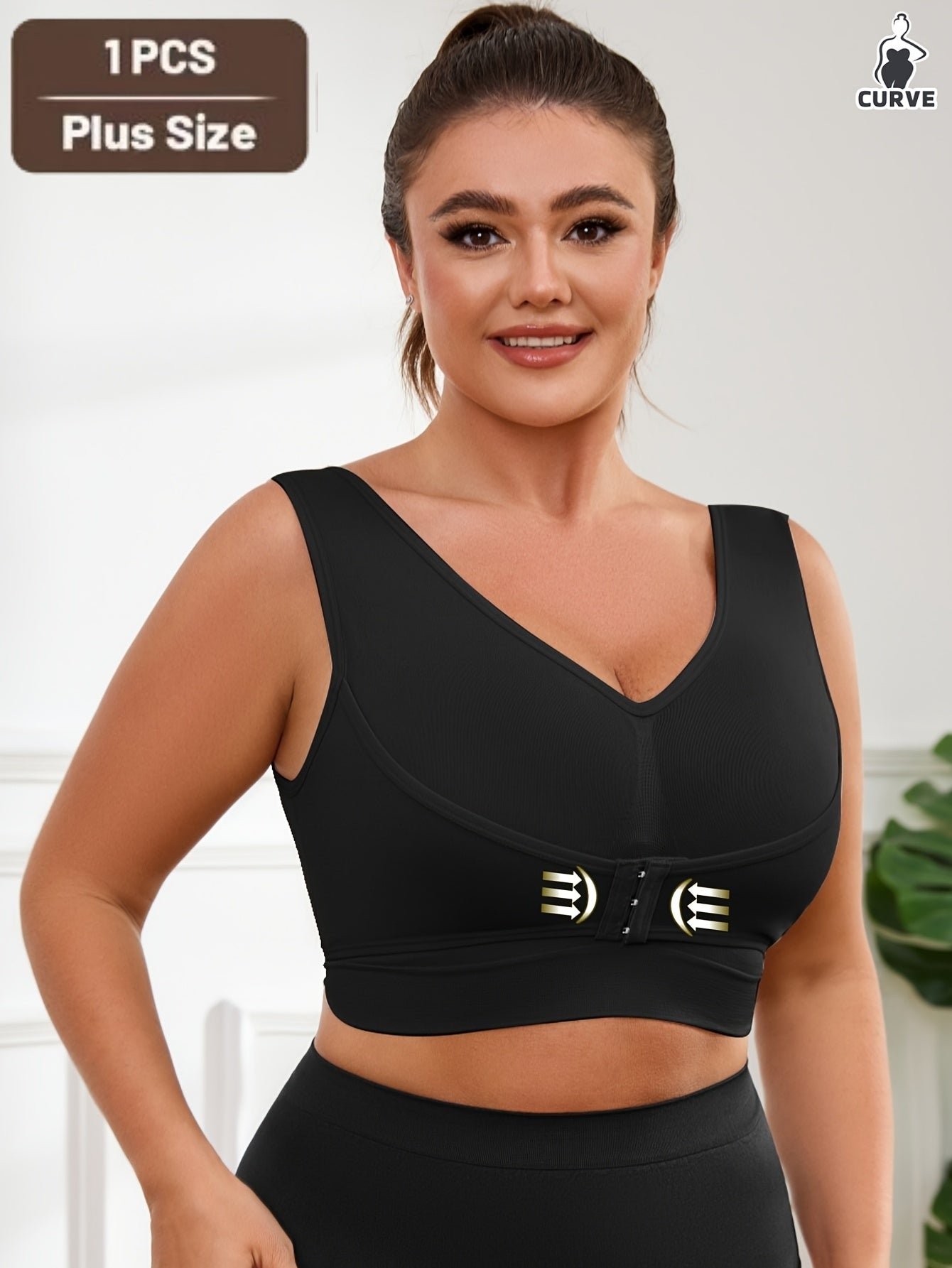 Бюстгальтер-майка для женщин больших размеров безшовный дышащий для фитнеса и бега с регулируемыми лямками