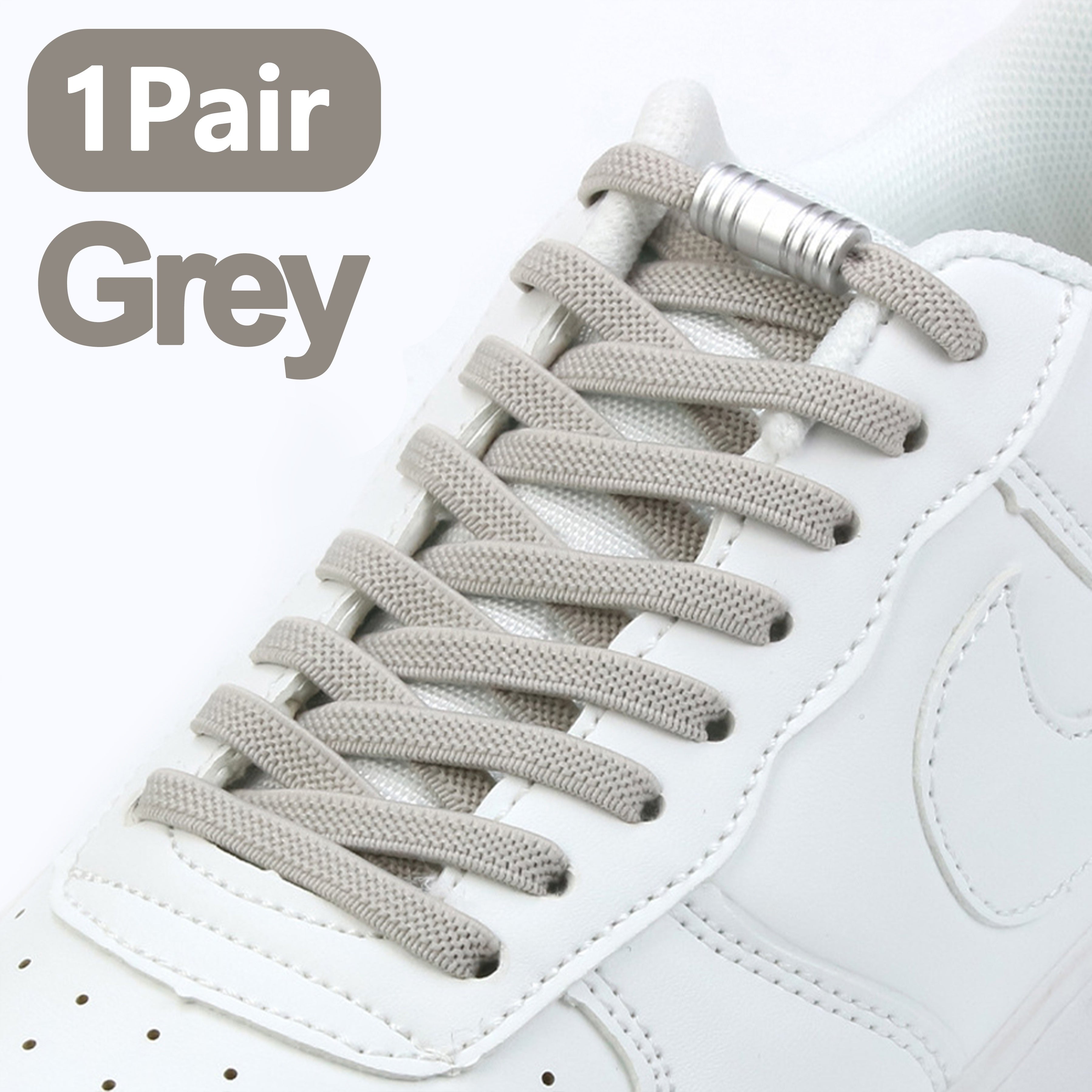 Unisex Elastic Shoelaces No-Tie Comfort Fit with Metal Buckles 109.98cm