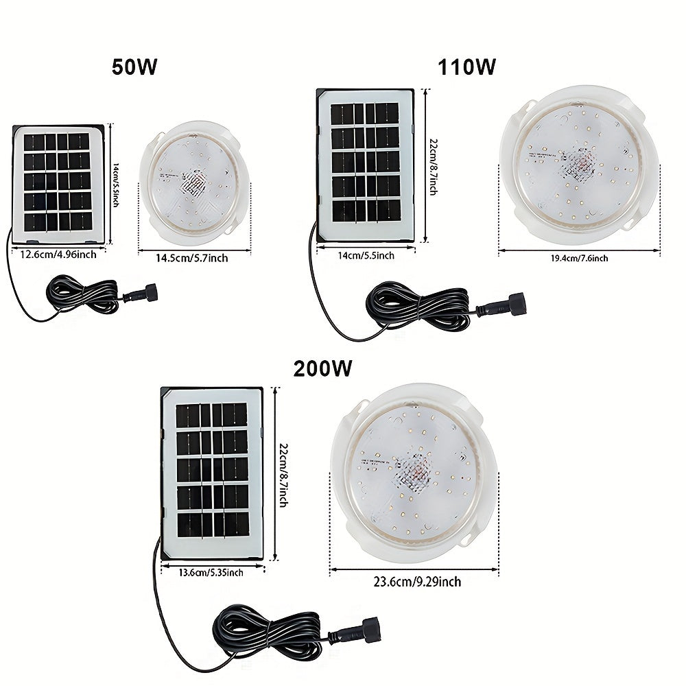 LED Solar Patio Light for Indoor Balcony Ceiling Decoration Energy Efficient Remote Control