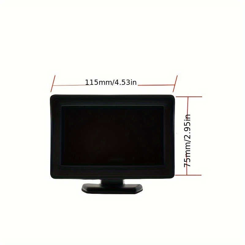 4.3-Inch Rearview Camera Kit with Night Vision for Sedans