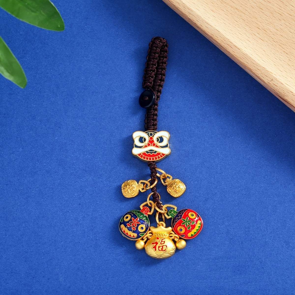 Dije de llavero dorado, Dios de la riqueza, cobre, que traga bestia dorada, para coche, bolso o suerte familiar