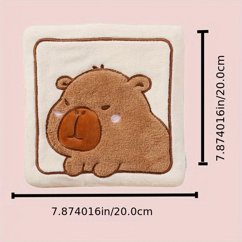 Children's Cartoon Bear Hand Towel Thick Coral Fleece 100% Cotton Soft Absorbent