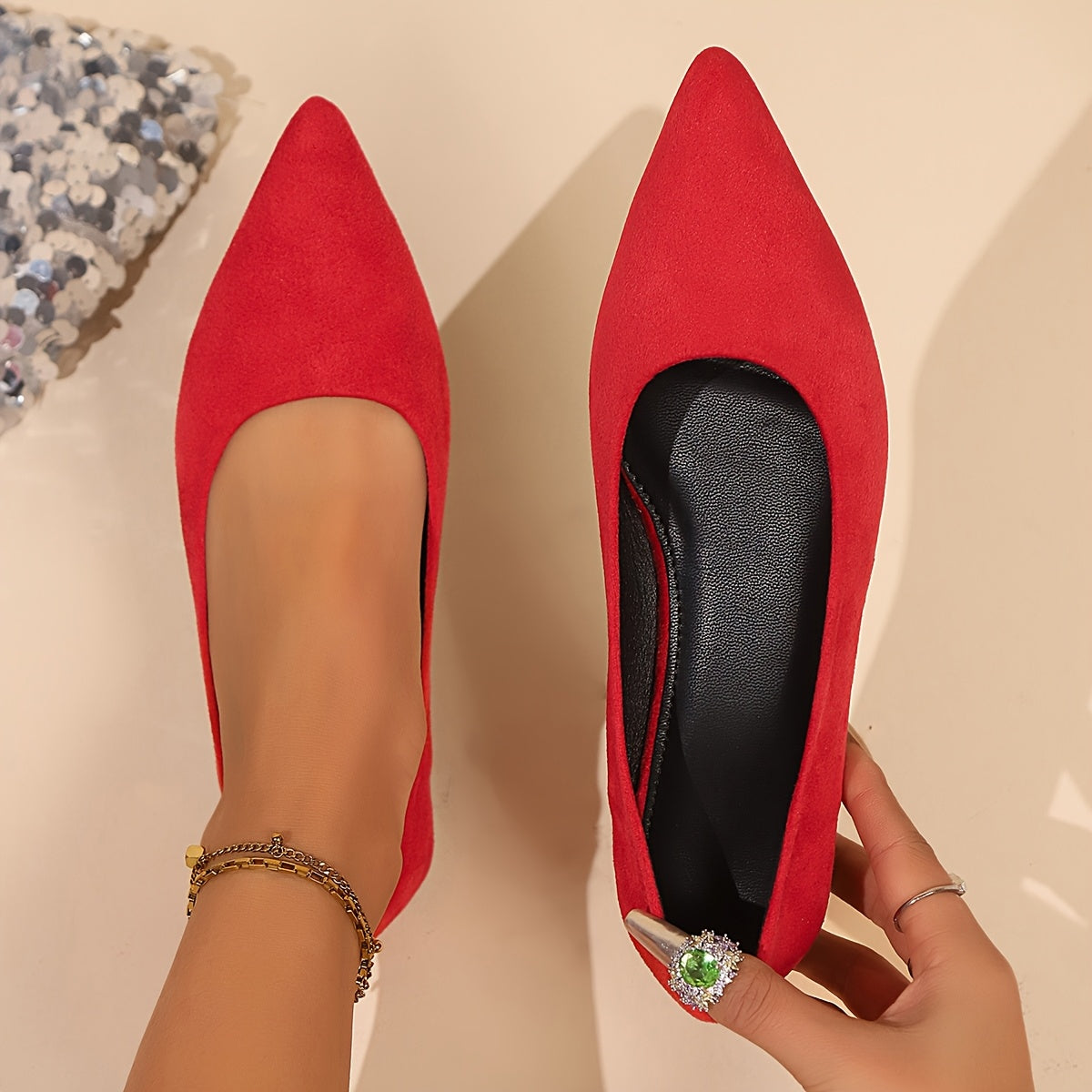 Women's Flat Shoes Solid Color Comfortable Casual Flat Bottom Shoes