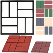 DIY Garden Path Maker Kit Concrete Mold for Stone Brick Roads Multi-Color 41.91cm x 41.91cm
