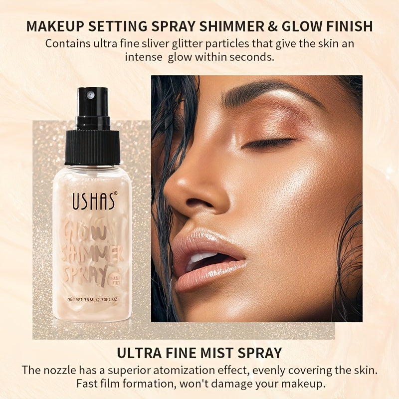 Glow Shimmer Spray Highlighter Liquid Illuminator for Face & Body 2.7 fl oz