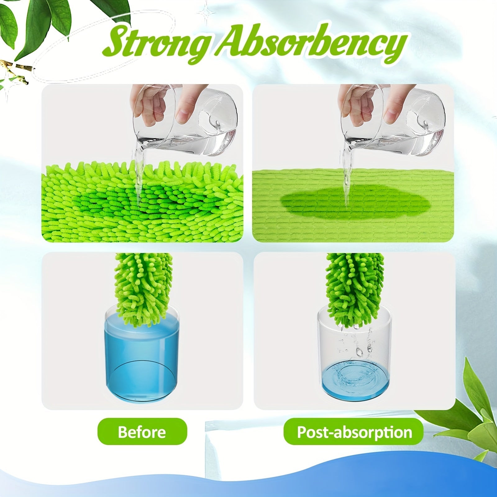 Set of 2 Reusable Microfiber Mop Pads for Swiffer Sweeper, Washable, Highly Absorbent