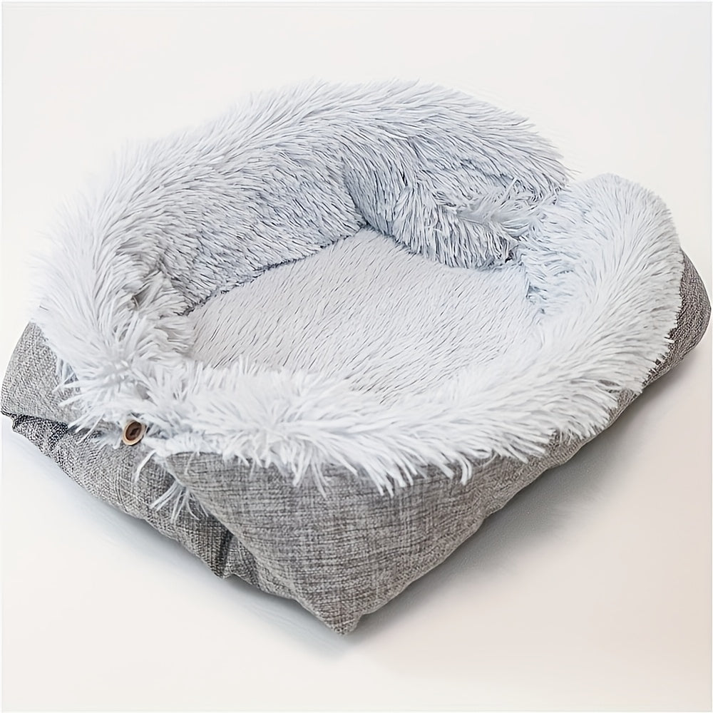 Small Pet Square Polyester Bed with Memory Foam and Odor Control