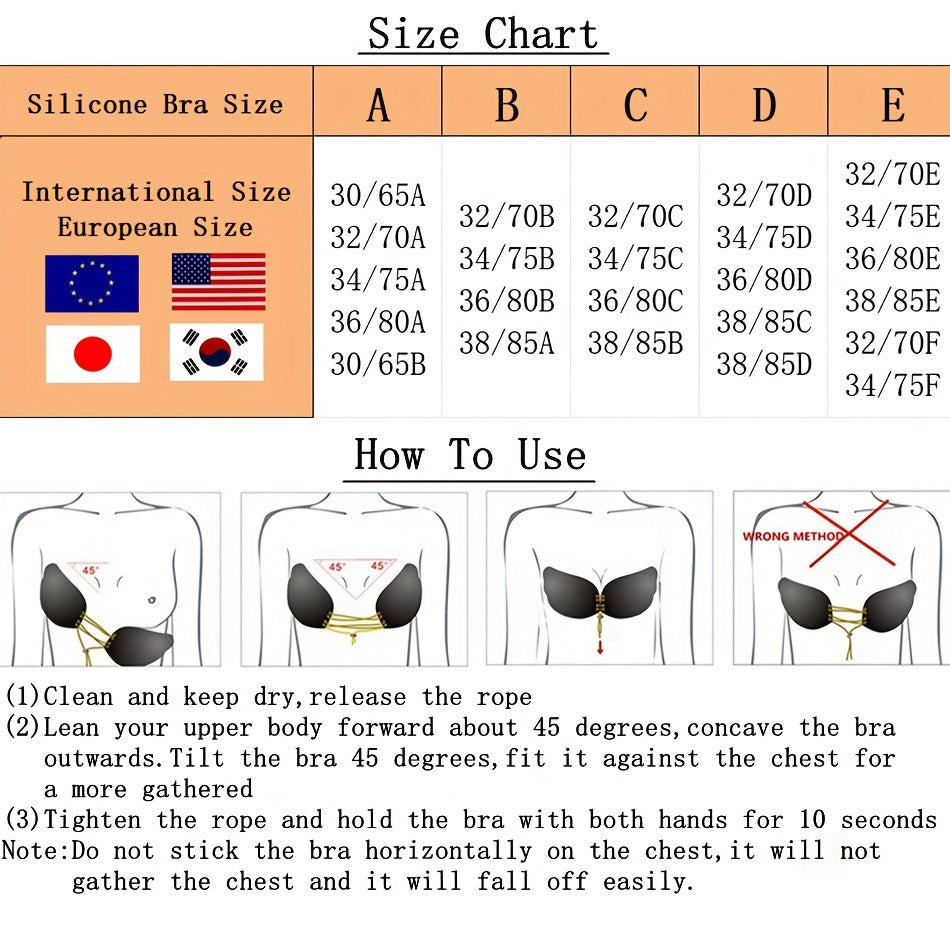 Women’s Silicone Lift and Push-Up Bra Stickers Seamless Invisible Underwear Accessories