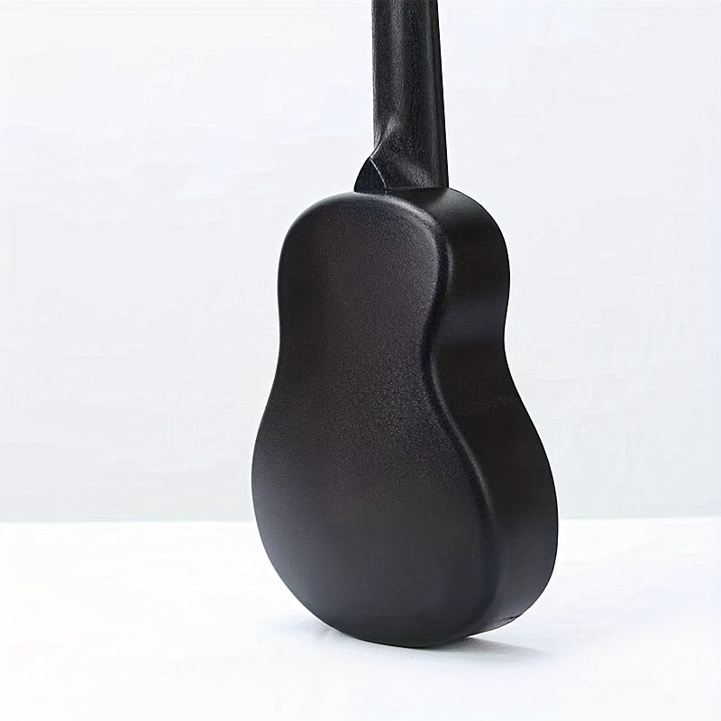 Ukelele soprano de 21 pulgadas para mujer con tablero trasero curvado para mejorar la calidad del sonido