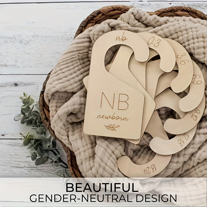 Organizador de armario de madera para niños de 0 a 24 meses, almacenamiento de ropa de doble cara, decoración de habitación infantil