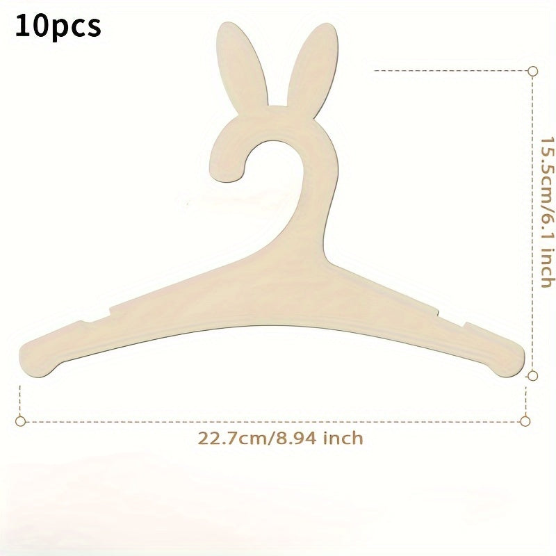 10-Piece Wooden Clothes Hangers for Kids Wardrobe Storage