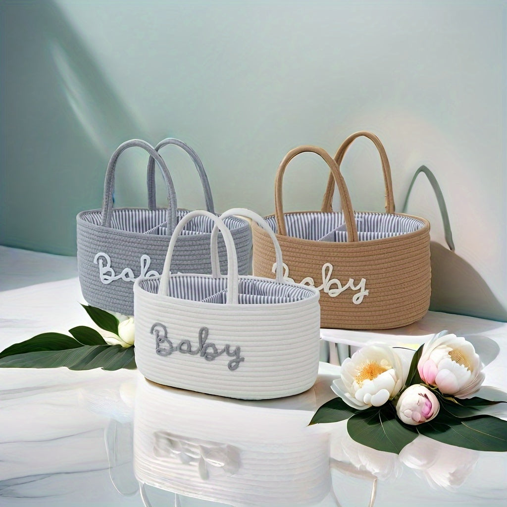 Diaper Organizer with Removable Divider for Changing Tables and Car Storage