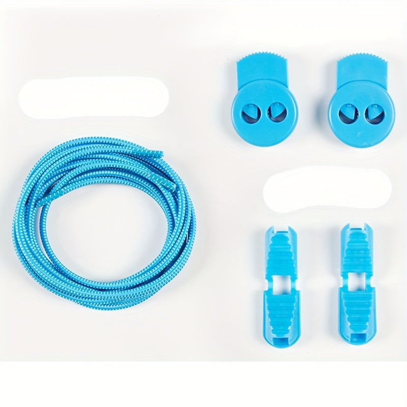 2 Pairs Elastic No Tie Shoelaces for Adults Sports Sneakers Rope Laces