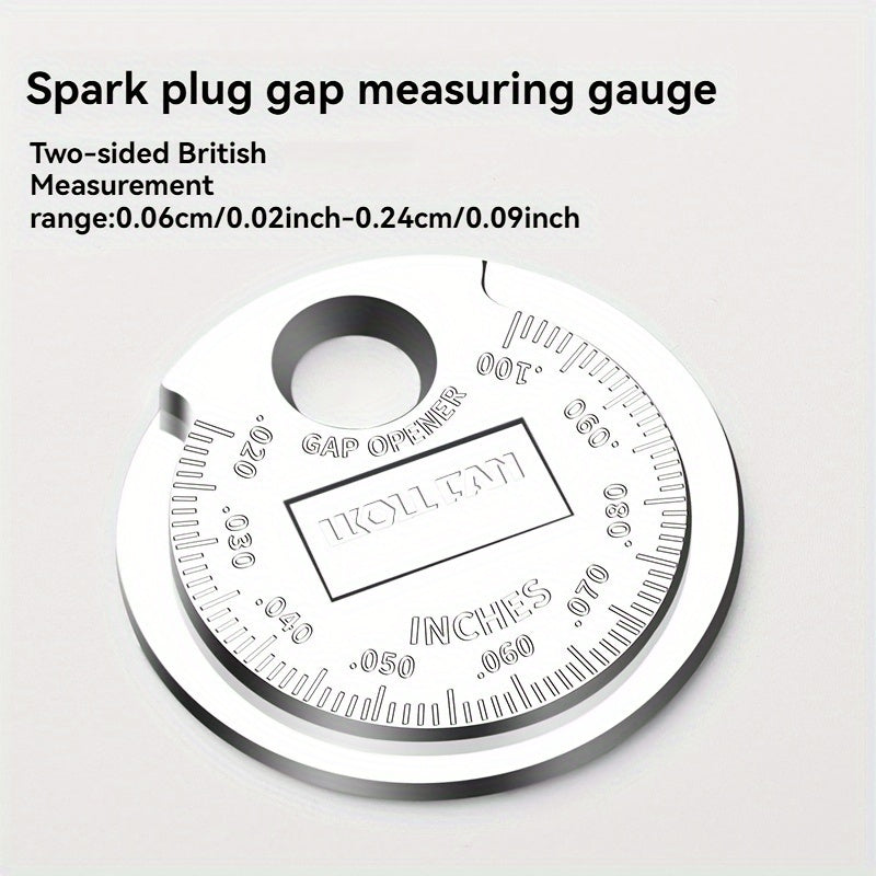 Spark Plug Gap Tool for Cars and Motorcycles, Dual-Sided Measuring, Durable Conductive Material