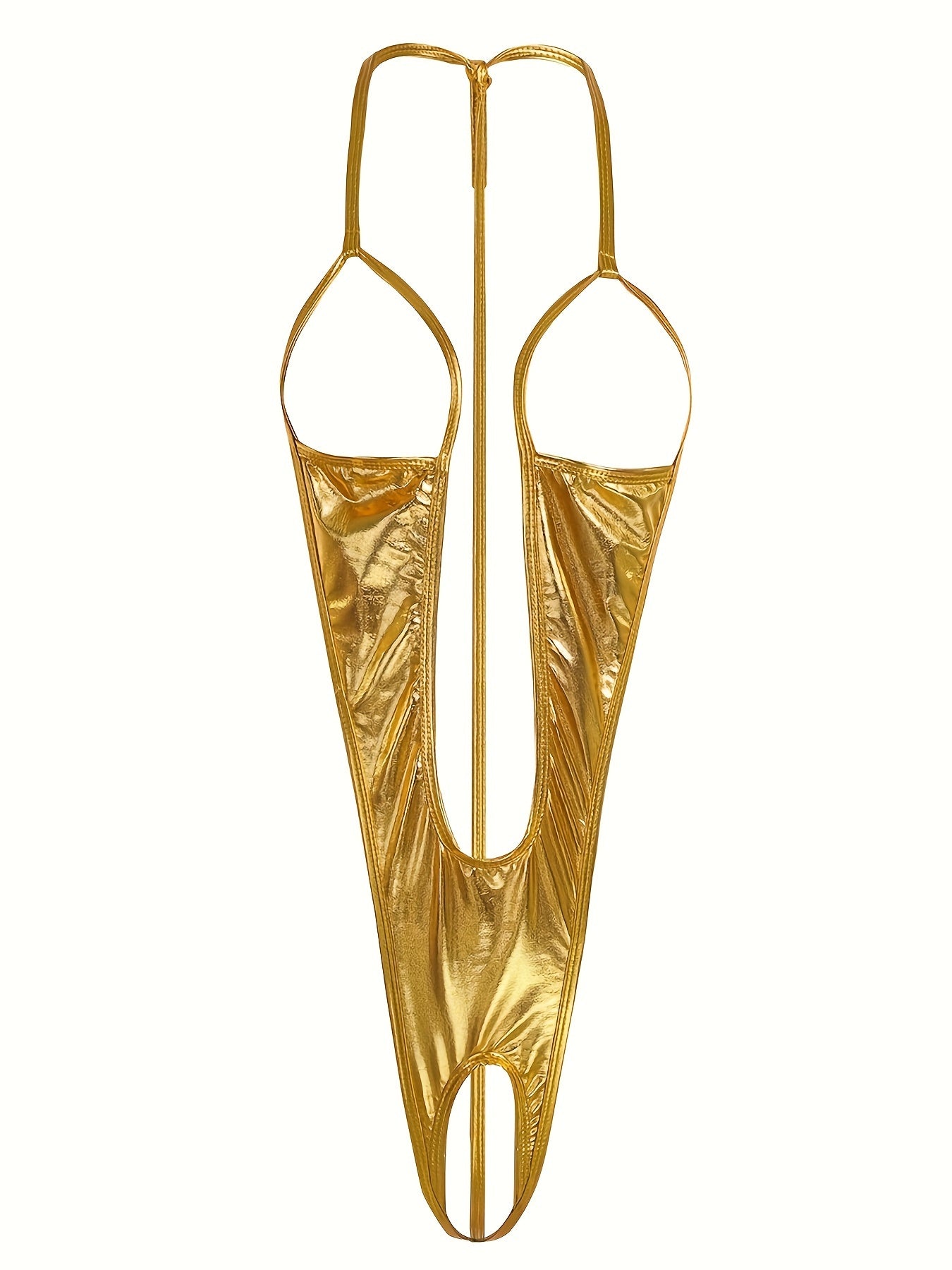 Women's Lingerie Set with Breast Stickers and Hollow Design Body Suit