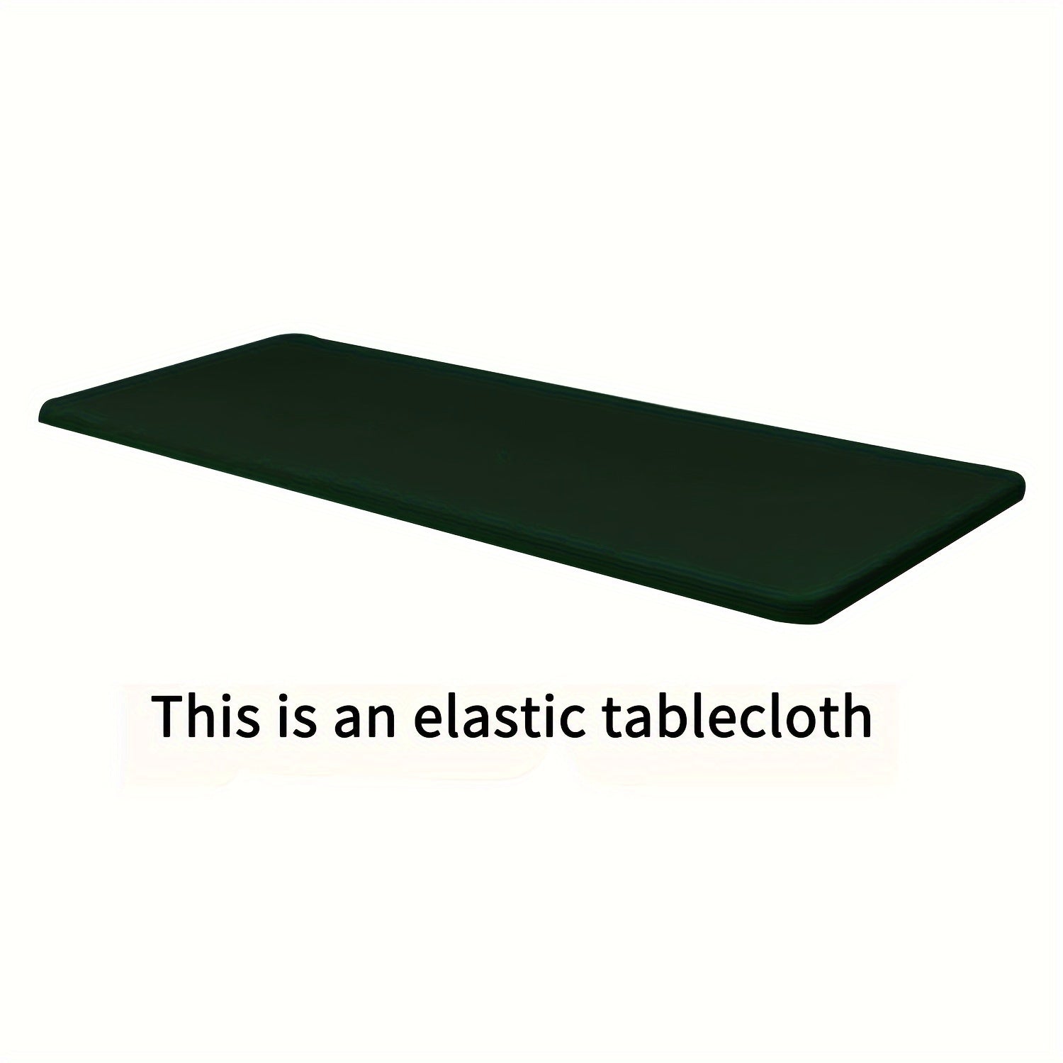 Rectangular Polyester Tablecloth with Elastic Edges for Outdoor Events and Parties