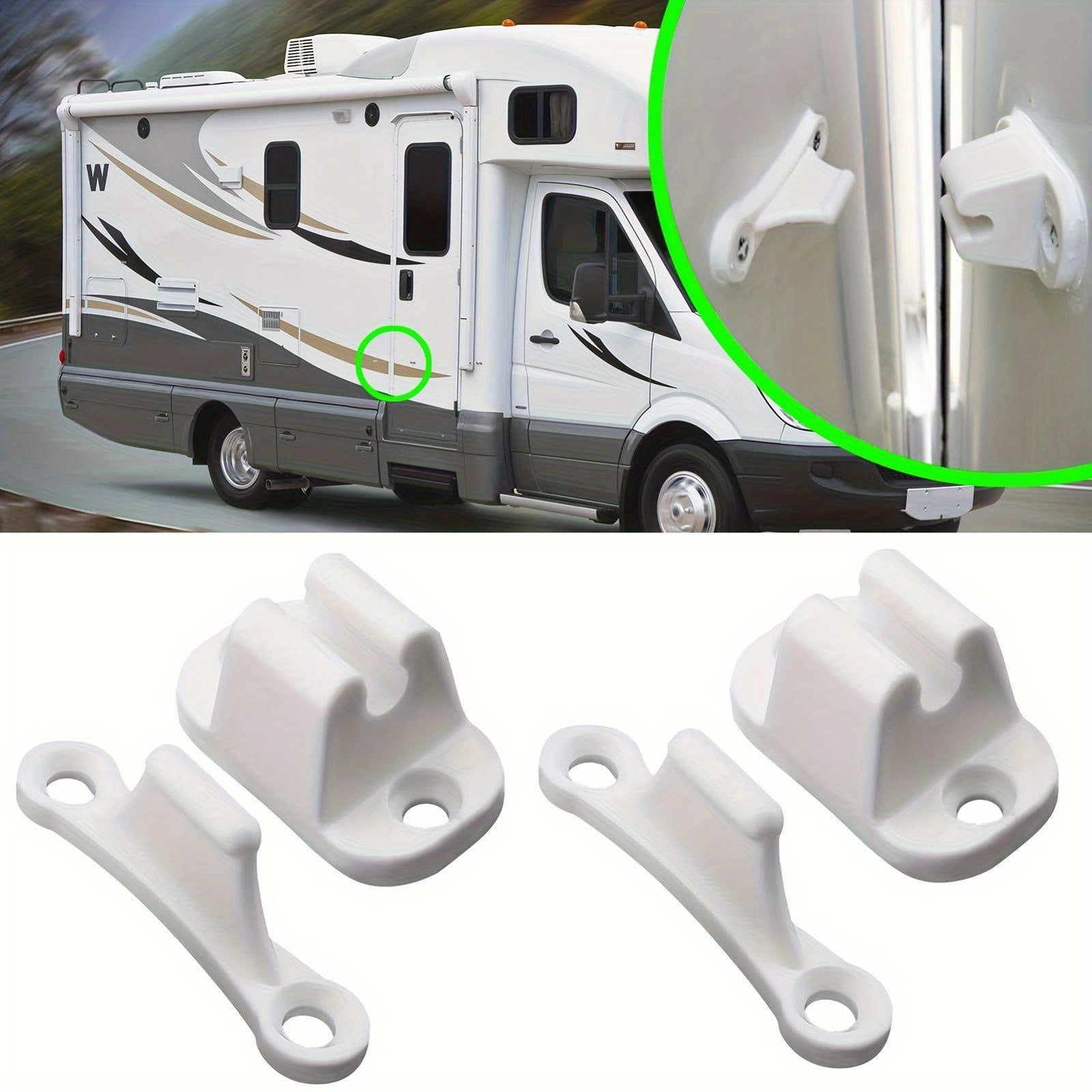 RV Camper Door Push Retainer Clip Spacer Holder Replacement Kit for Car Boat
