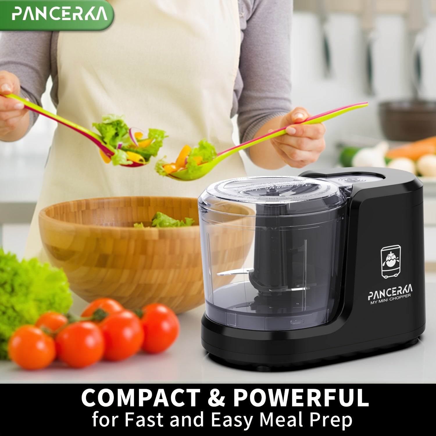 Electric Vegetable Chopper Food Processor 3 Cup 20000 RPM Black EU Plug