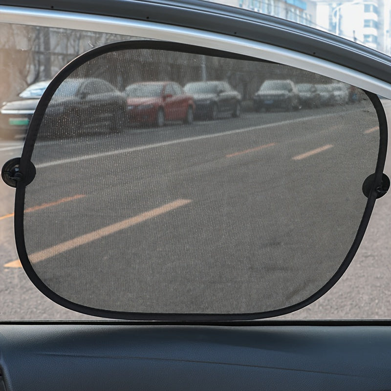 2pcs Car Sunshades Nylon Mesh Rear Windshield UV Heat Insulation