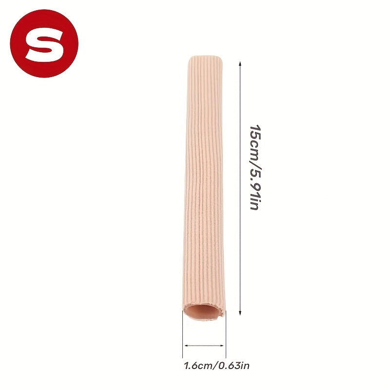 Unisex Silicone Toe and Finger Sleeves Beige Cut-to-Fit Protective Gear
