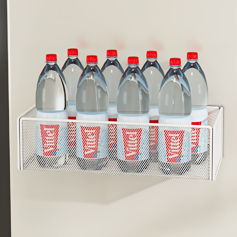 Magnetic Metal Refrigerator Door Organizer Basket Kitchen Storage