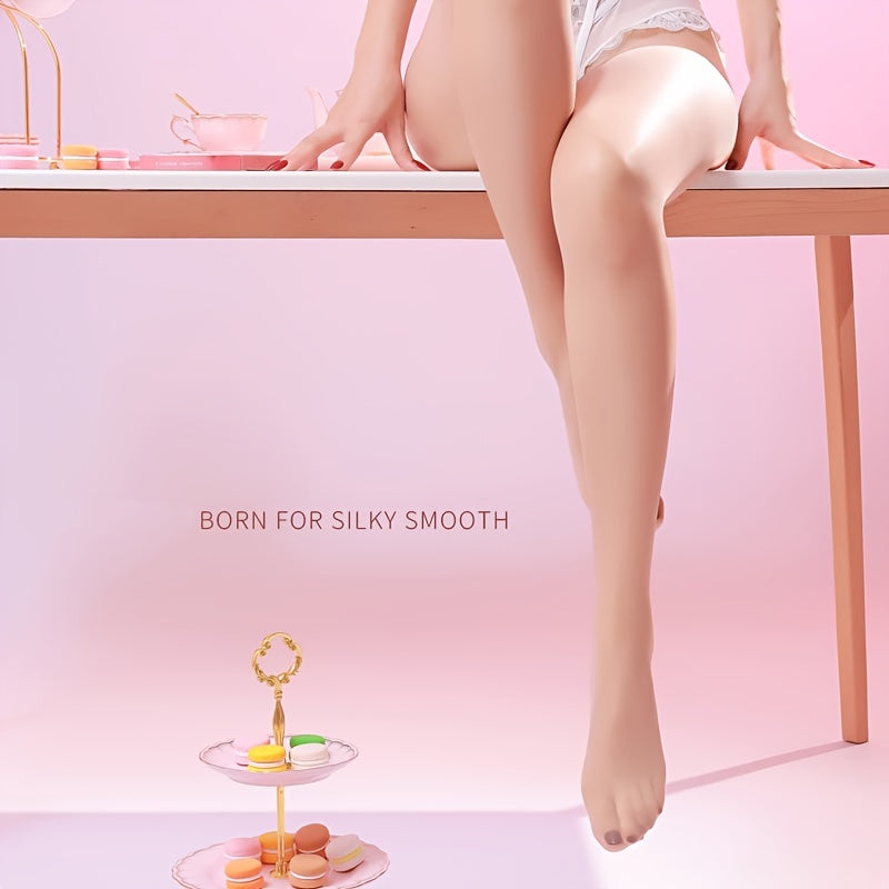 Women's Black Seamless Stockings with 24.8% Elastane for Adults