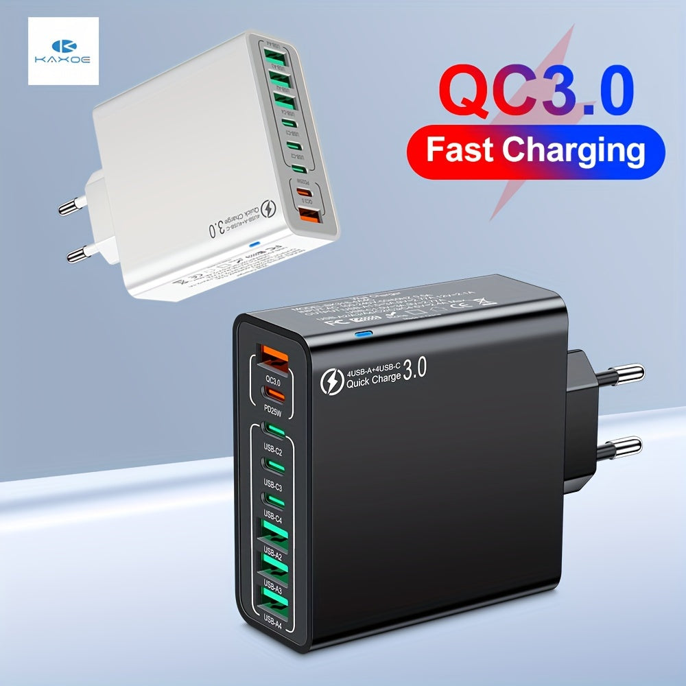 45W Multiport USB C Wall Charger Fast Charging for iPhone Samsung QC 3.0