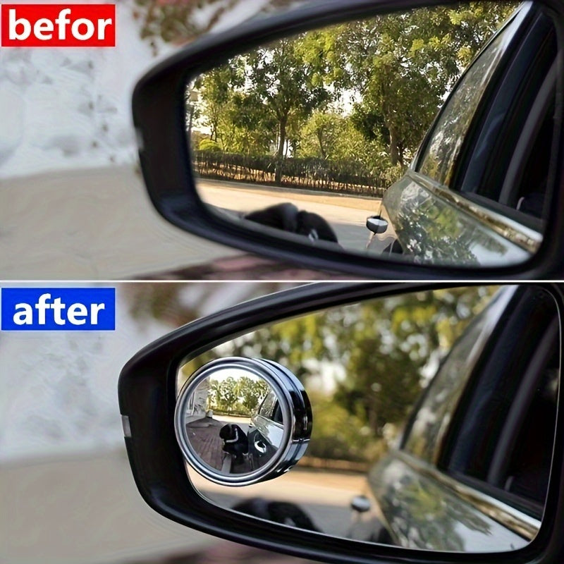Car Rearview Mirror Rotating Blind Spot Assist Circular Mirror