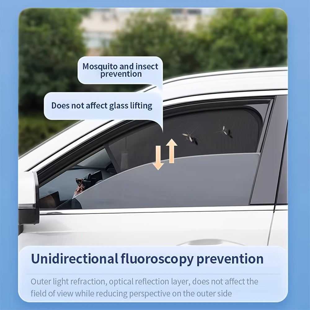 Car Sunshade Foldable Front and Rear Window UV Protection Black