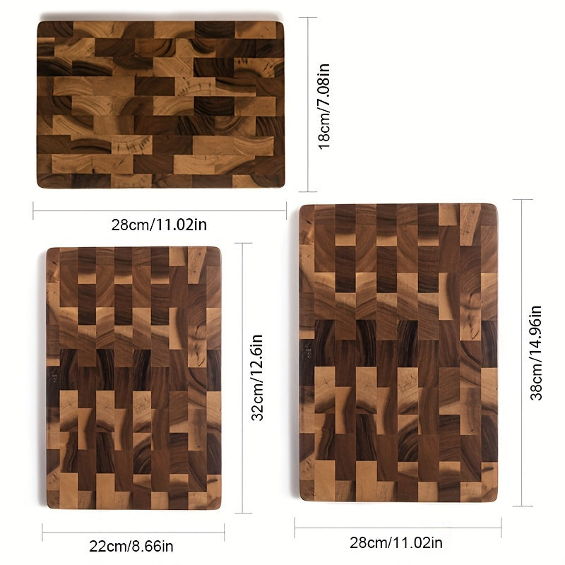 Премиум разделочная доска из акации - двусторонняя для мяса, сыра, хлеба, овощей и фруктов - безопасна для продуктов, идеально подходит для кухни и выездных мероприятий