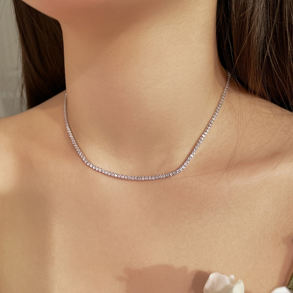 Sterling Silver Moissanite Necklace Elegant Jewelry for Daily or Special Occasions