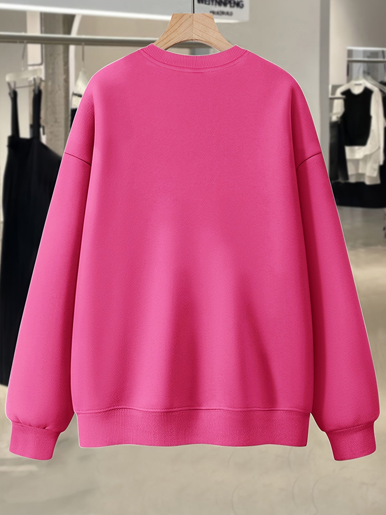Women's Crew Neck Plus Size Sweatshirt for Casual Comfort