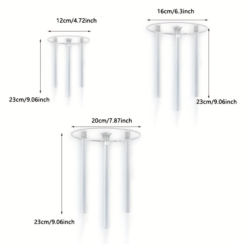 Cake Tier Stacking Kit with Separator Plates and Dowel Rods for Weddings and Baking