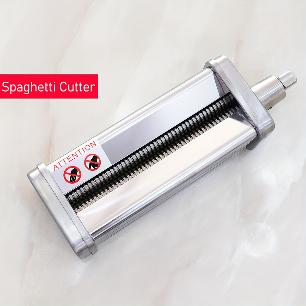 Stainless Steel Pasta Maker Attachments for Stand Mixer Includes Sheet Roller Spaghetti Fettuccine Cutter
