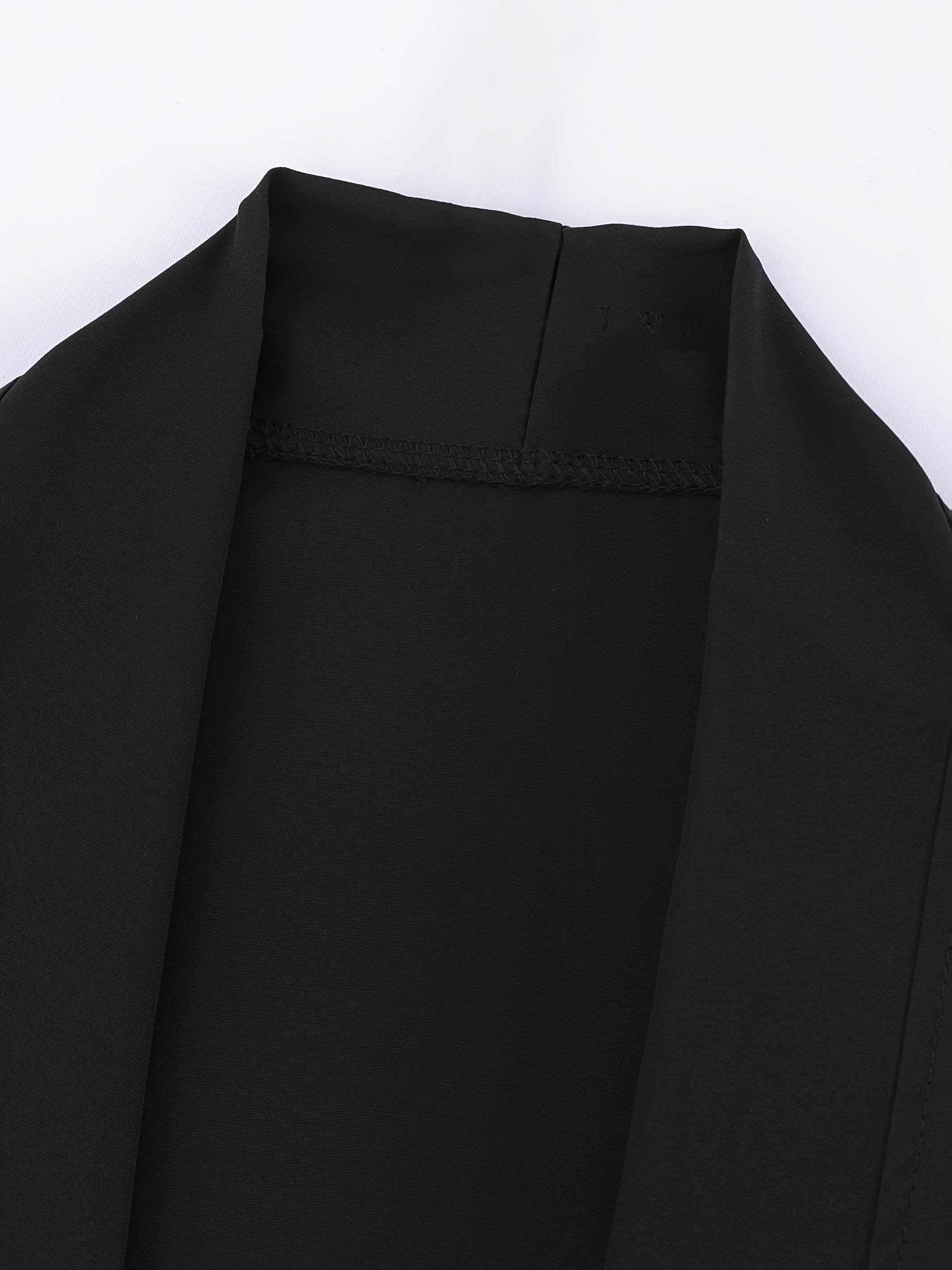 Men's Summer Kimono Shirt Casual Solid Color Three-Quarter Sleeve Open Placket Polyester