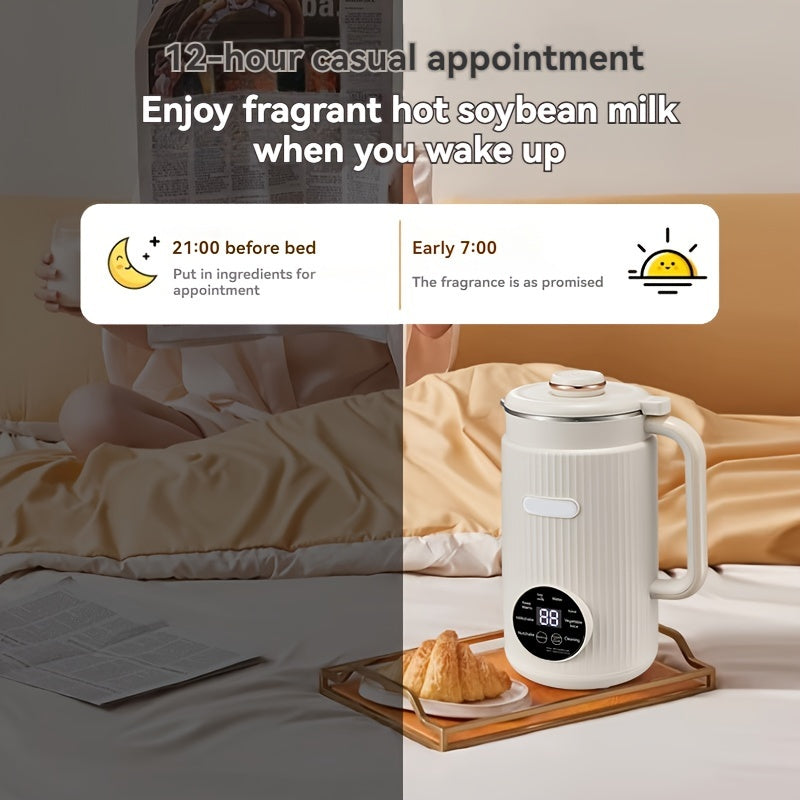 SENBOWE EU Plug Nut Milk Machine, avtomatik va turli uyda tayyorlangan o'simlik asosidagi sutlar uchun mos, izolyatsiyalangan va o'z-o'zini tozalash imkoniyatiga ega.