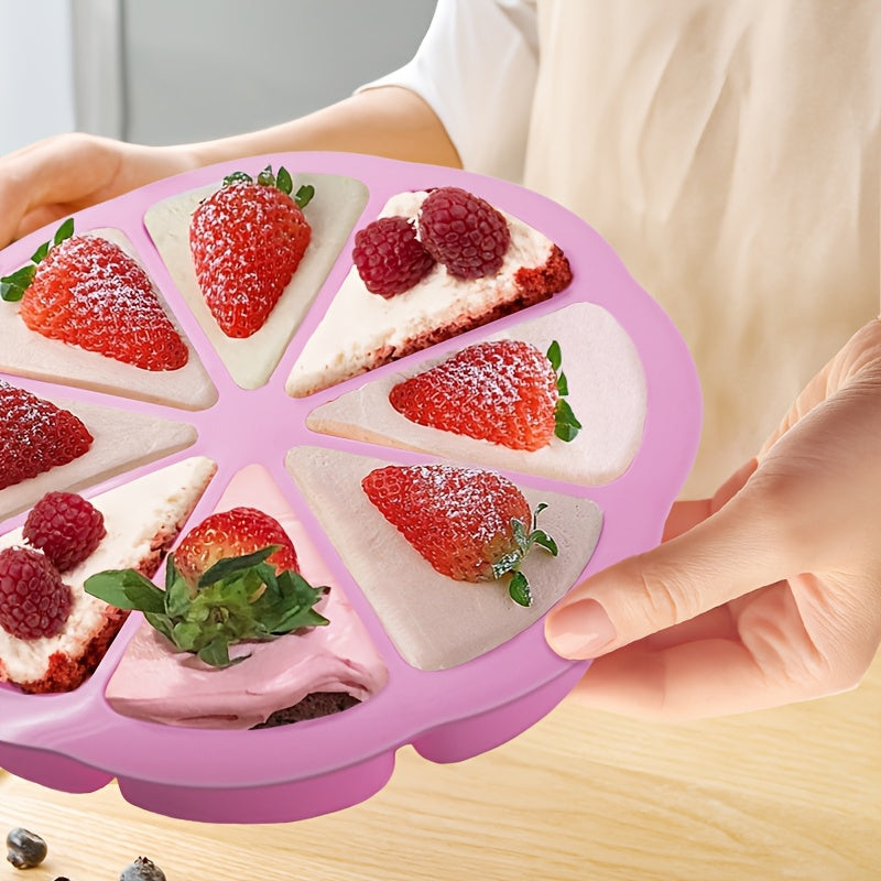 Набор из 3 силиконовых треугольных форм для выпечки тортов — антипригарная форма для выпечки с 8 отделениями для брауни, кексов, капкейков и многого другого — идеально подходит для свадеб, праздников и повседневной выпечки