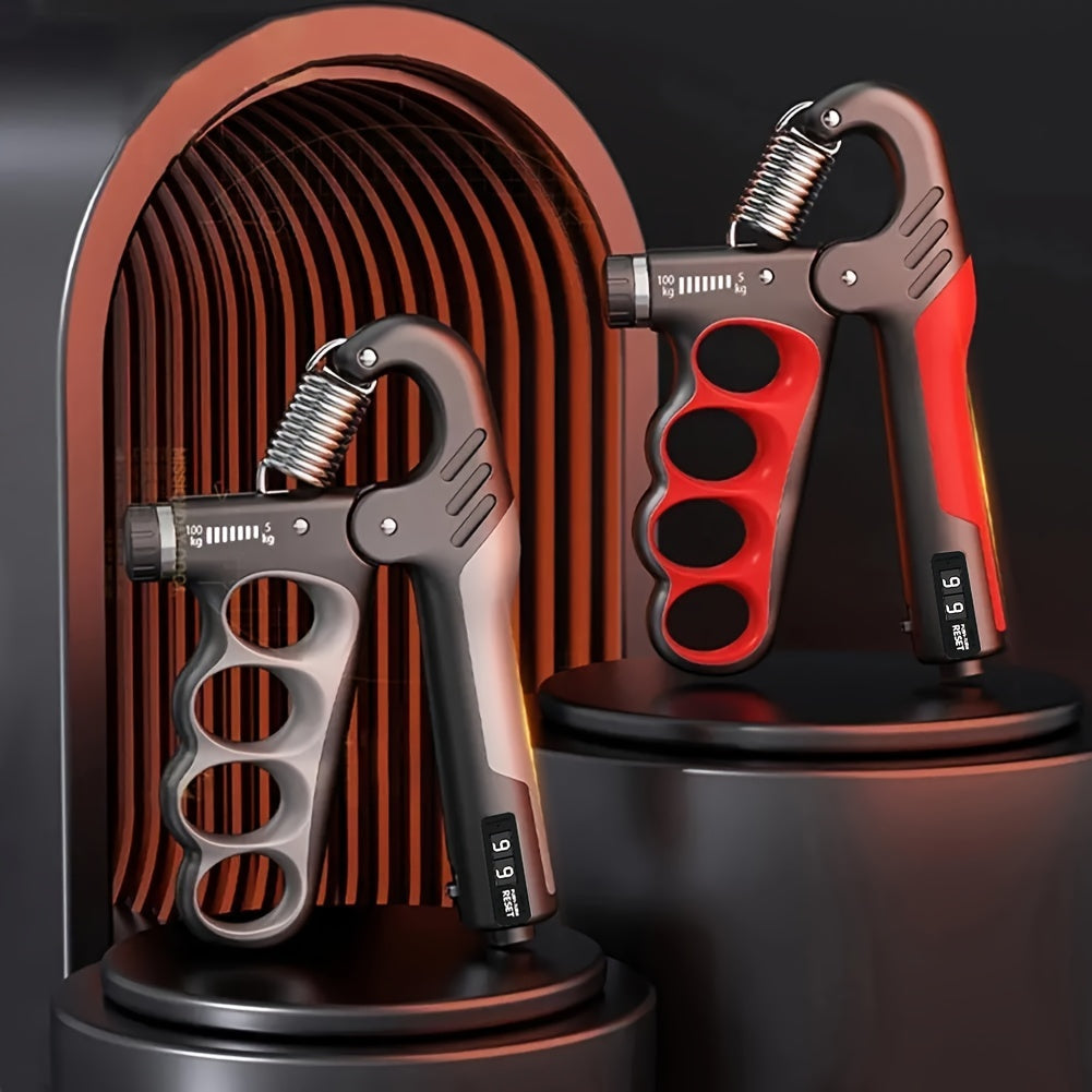 Adjustable Resistance Hand Grip Strengthener 5-100kg with Mechanical Counting for Fitness and Muscle Building