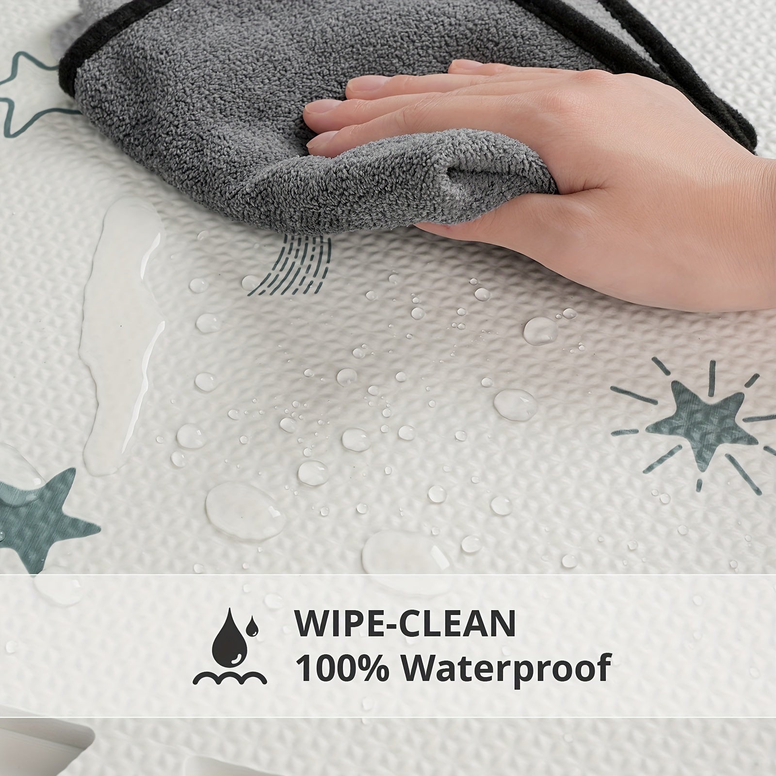 Пенистый игровой коврик 6-частей, соединяющийся, нетоксичный EVA, для использования внутри и снаружи, для ползания и времени на животе