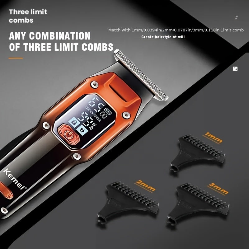 Электрический набор машинок для стрижки волос с USB-зарядкой, низкий уровень шума, салонное качество для мужчин дома