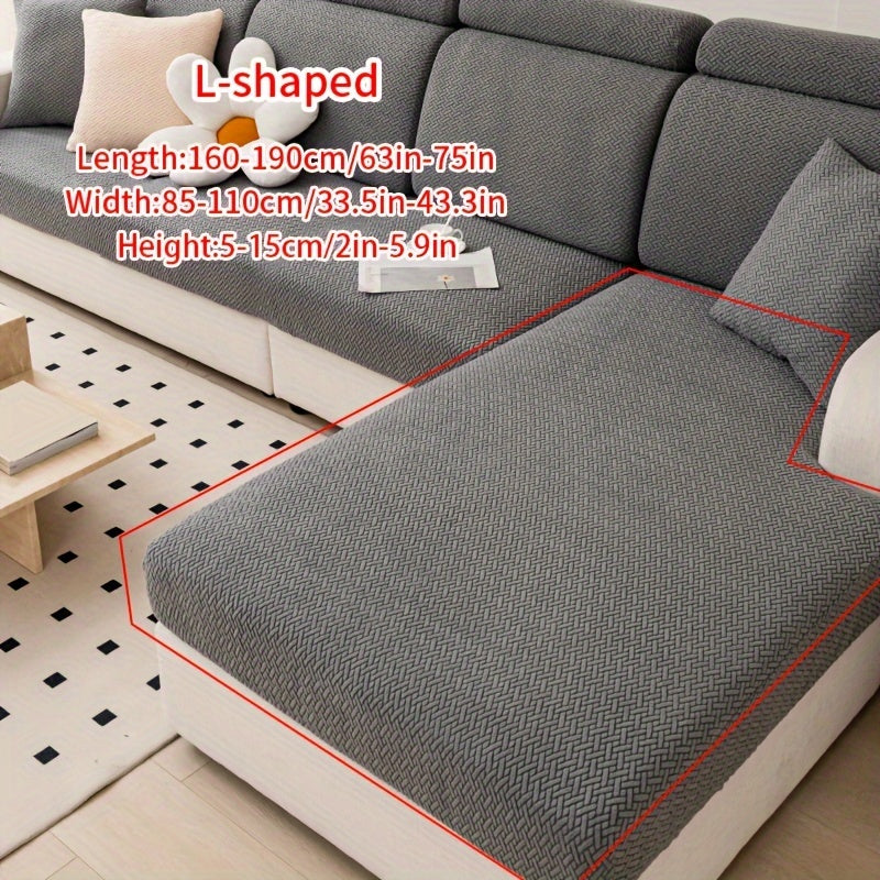 Современный жаккардовый чехол для дивана, изготовленный из прочного полиэстера и спандекса, не скользит, подходит для домашних животных, легкий в уходе, подходит для кресел и секционных диванов.