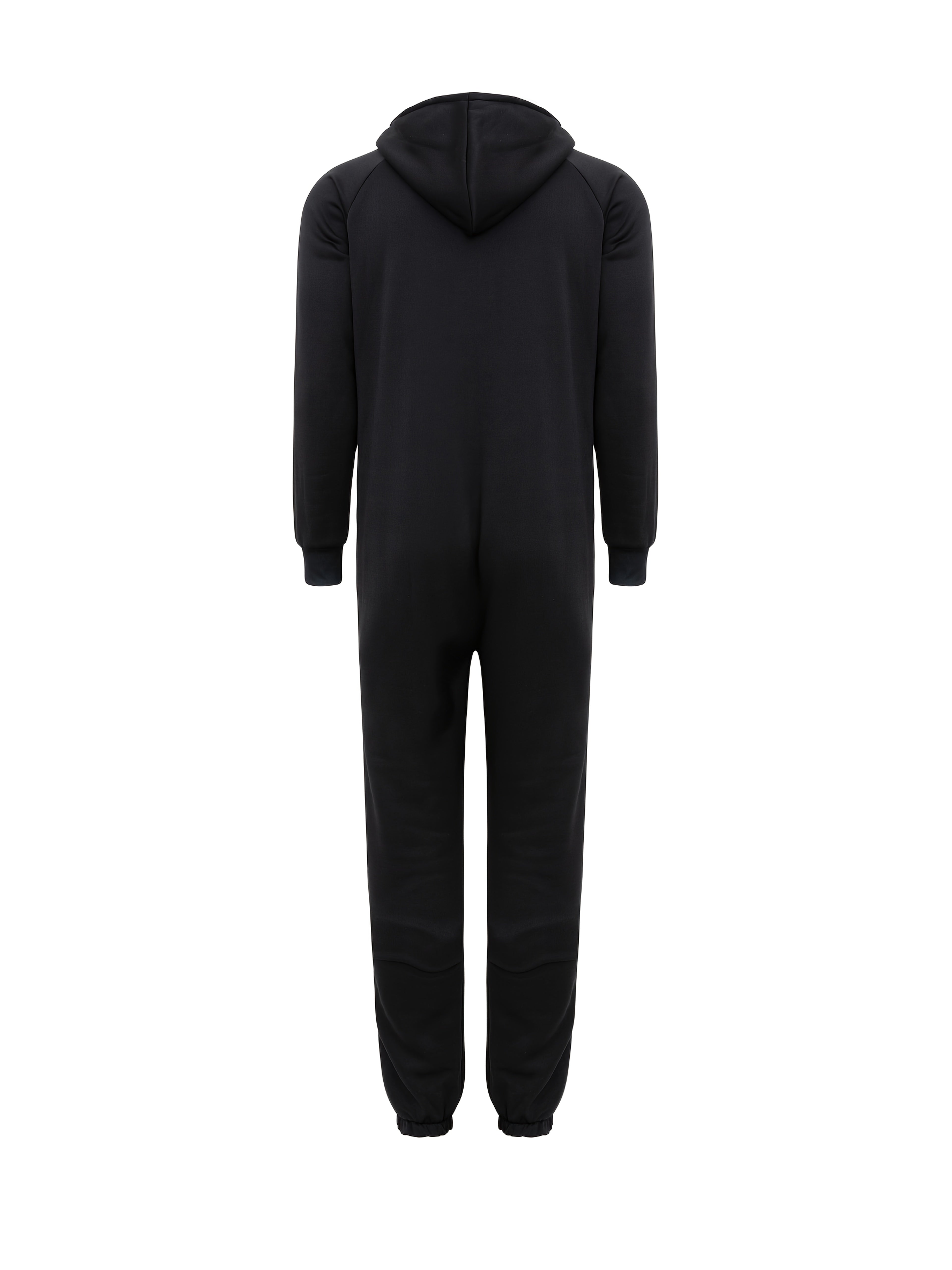 Men's Winter Pajama Jumpsuit Solid Long Sleeve Knit Polyester Hooded Pockets Comfortable Lounge Wear