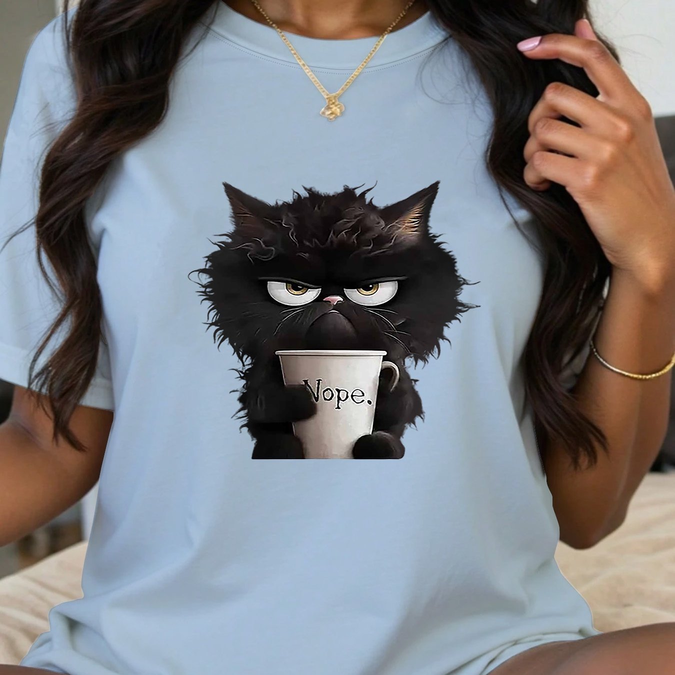 Plus Size Women's Casual Graphic T-Shirt Short Sleeve Round Neck