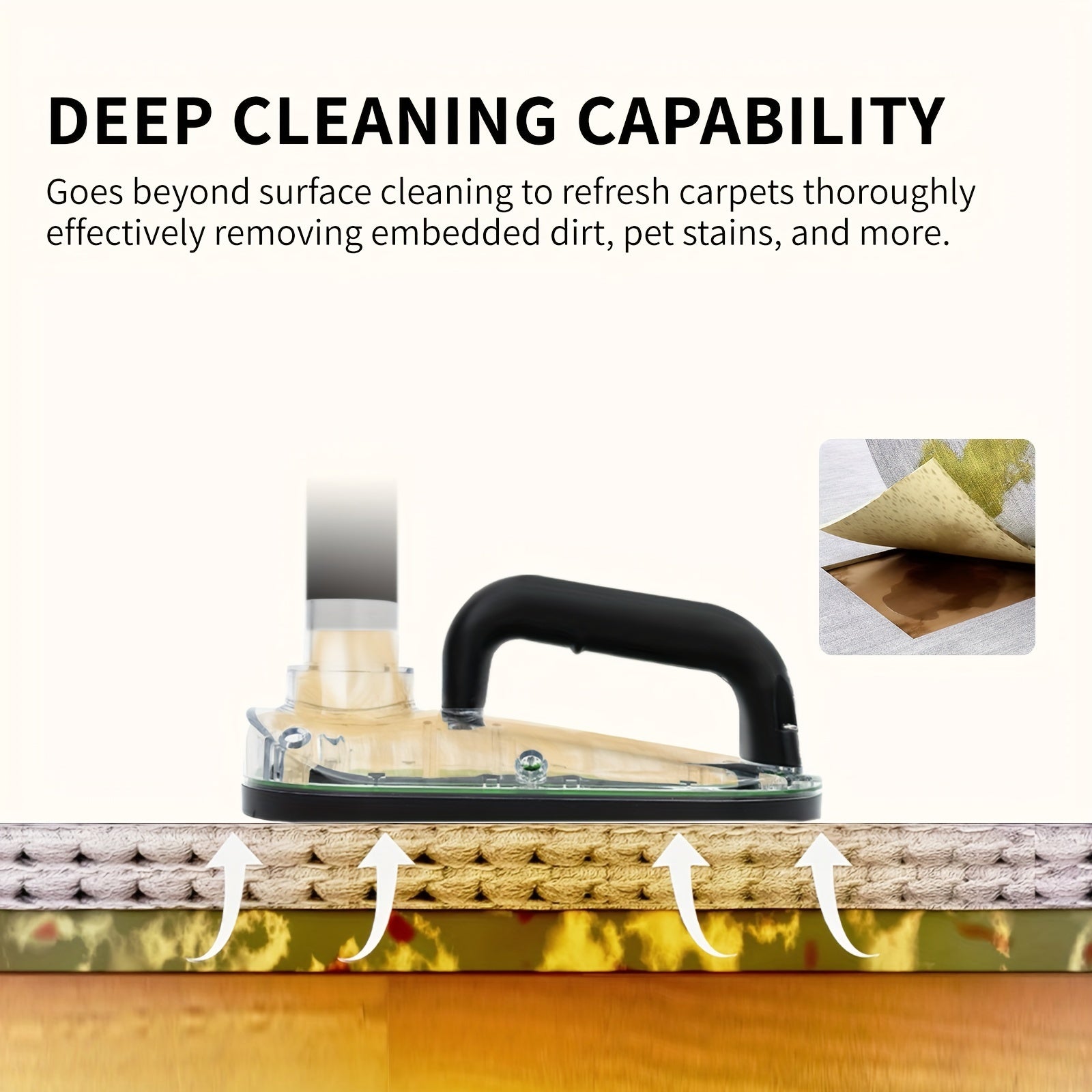 Carpet Stain Remover Tool Attachment for Wet Vacuum Cleaner Deep Pet Rug Cleaning