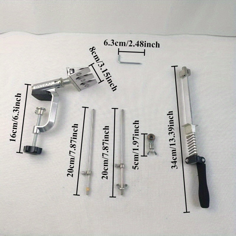 Mutaxassislik bilan ishlab chiqilgan qoʻl bilan ishlash uchun oshxona asboblarini qattiq burchakda, mustahkam asosda, ergonomik dizaynda va kompakt saqlash qutisida, pichoqlar, qalamlar, qirqishlar uchun.