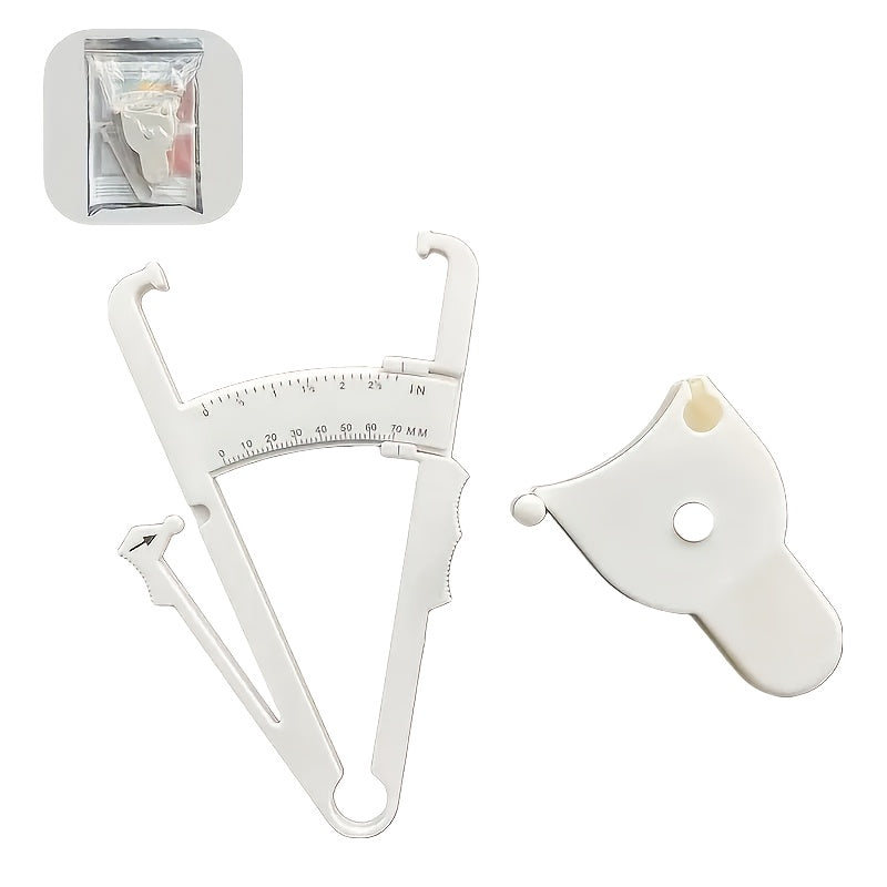 Набор из 2 инструментов для измерения жира в теле - ручной калипер для жира и рулетка в комплекте для мужчин и женщин, портативный фитнес-набор без батареек и электроники, идеальные спортивные принадлежности и подарки