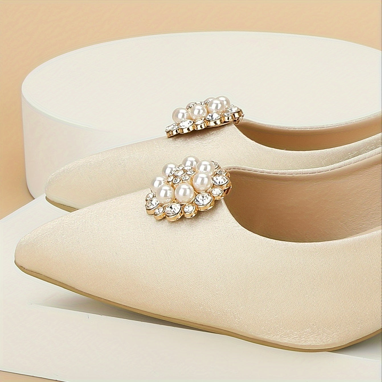 Women Rhinestone Shoe Buckles Detachable Shoe Clips for High Heels Accessory