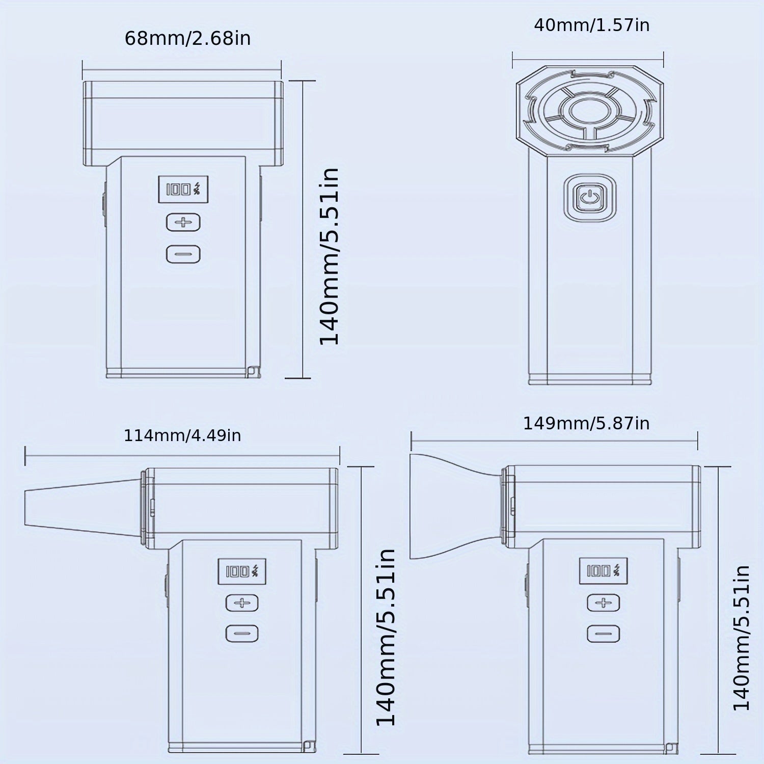 Портативный беспроводной турбированный вентилятор- blow для очистки клавиатуры и устройств