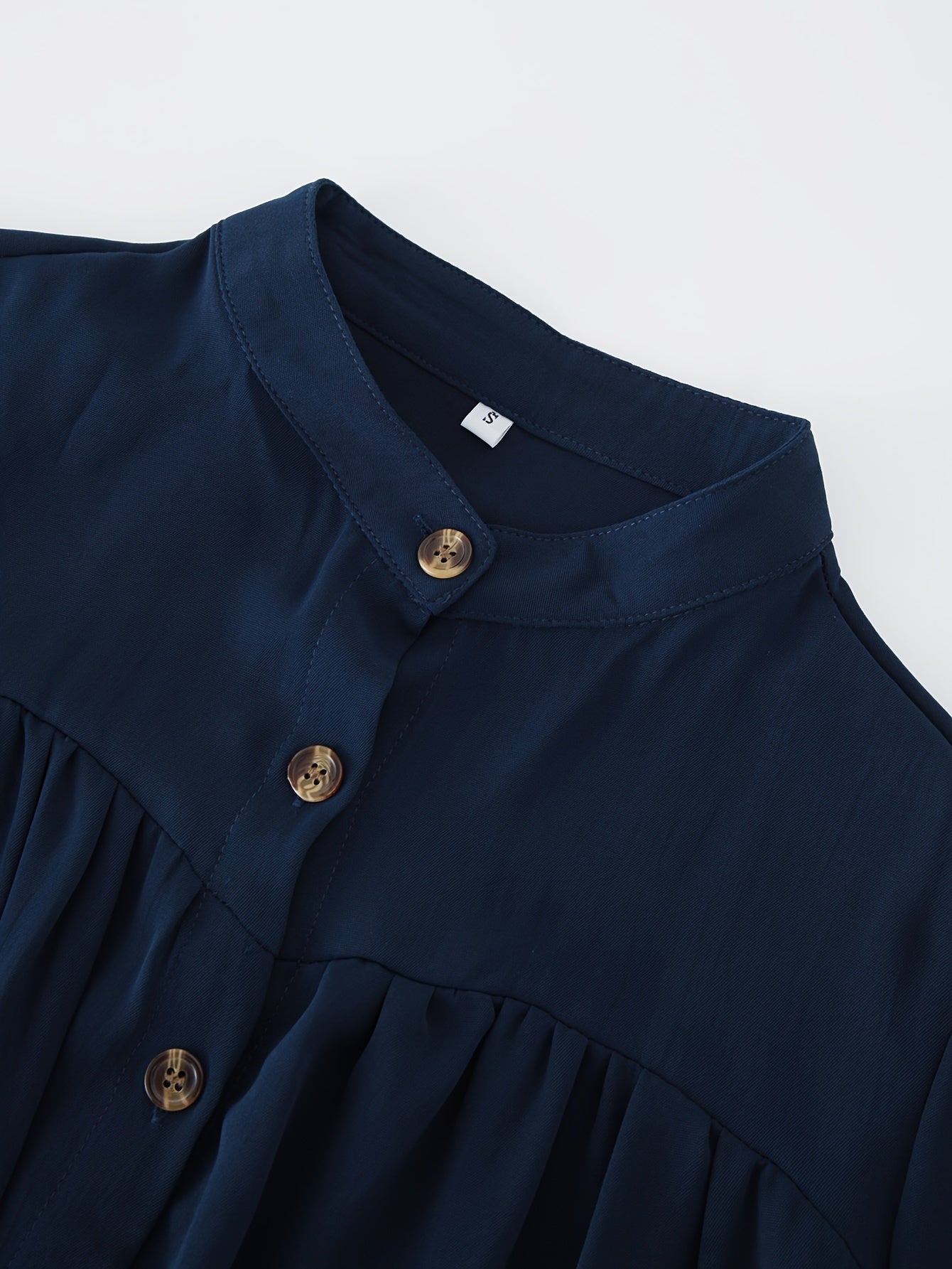 Middle Eastern Abaya Dress Long Open Collar Solid Polyester Casual